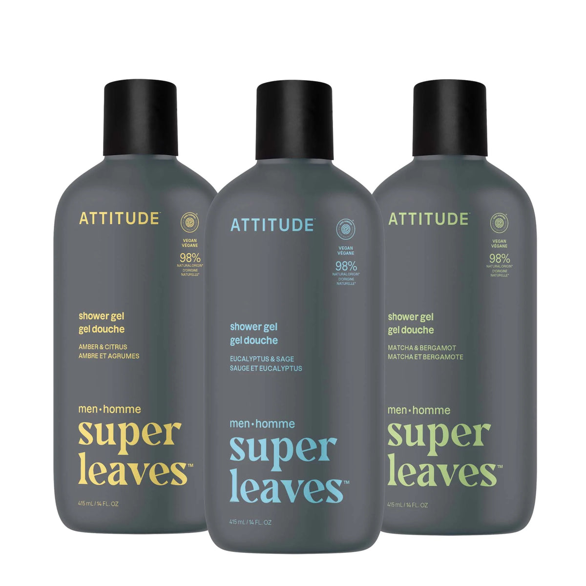 Men Body Wash Trio Assorted Fragrances-Bundle